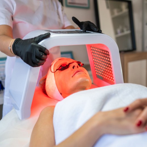 Lysterapi i led med ansigtsbehandling